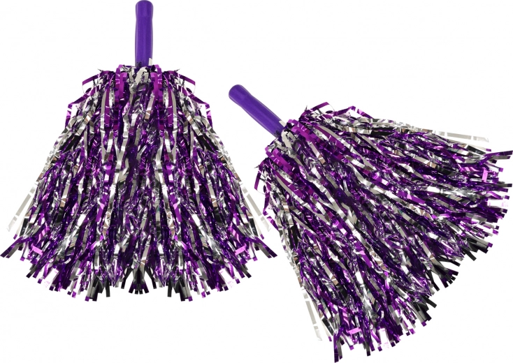 Pom-pom vijolično-srebrna