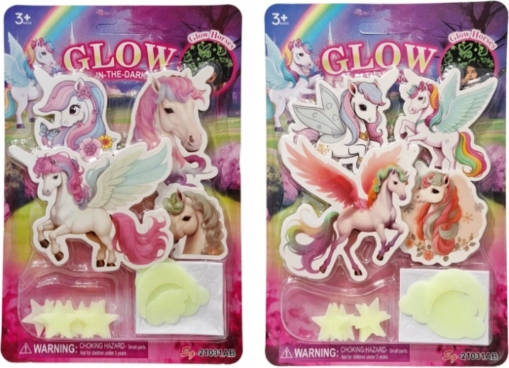 Svetleče stenske dekoracije z samorogi