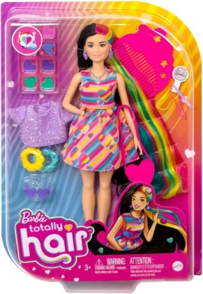 Punčka Barbie Totally Hair z barvnimi lasmi in dodatki