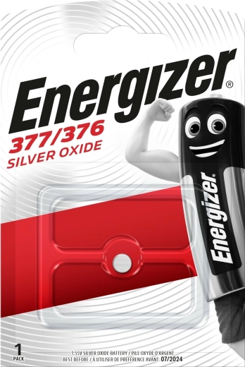 Baterija za ure ENERGIZER 377/376, 1,55 V, 25 mAh, 1 kos