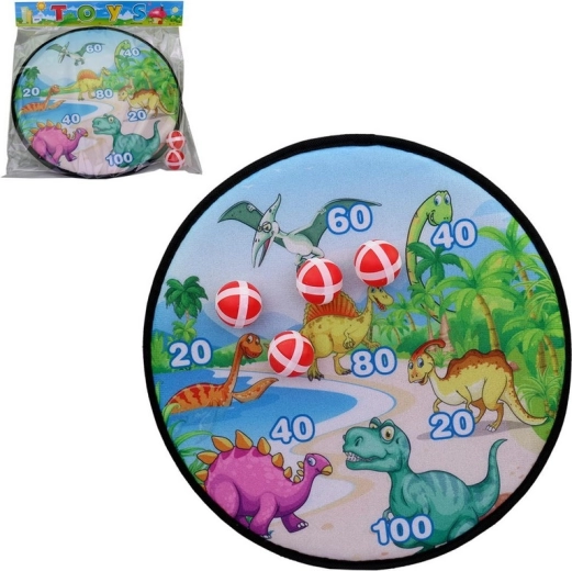 tarča z dinozavri in žogicami na ježka 36 × 36 cm