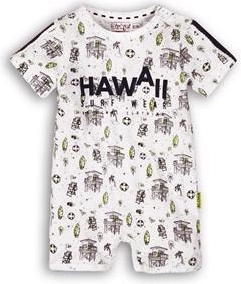 Dojenčkov kratek rokav HAWAII White-Navy