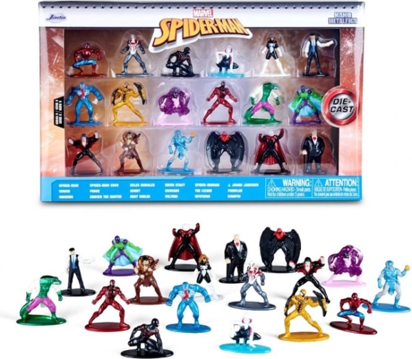 Jada Toys Marvel Spider-Man kovinske mini figurice – set 18 kosov