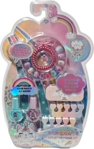 Otroški komplet za okrasitev nohtov z motivom mucke