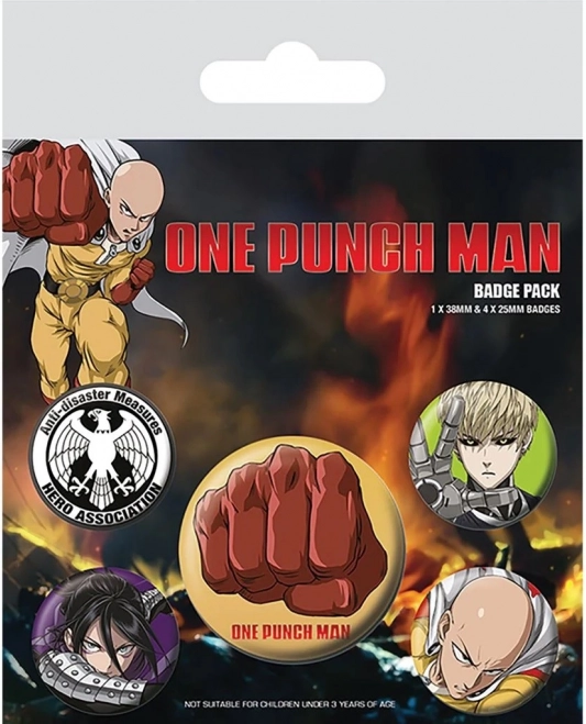 Komplet značk One Punch Man