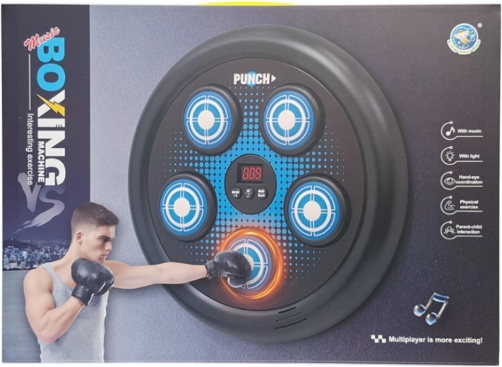 Interactive boxing training board with light and sound
