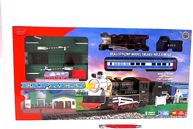 Otroška železnica Express na baterije z železniškim prehodom