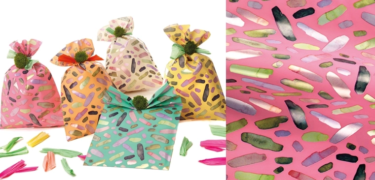 Celofanski vrečka 16 × 25 cm roza Brush