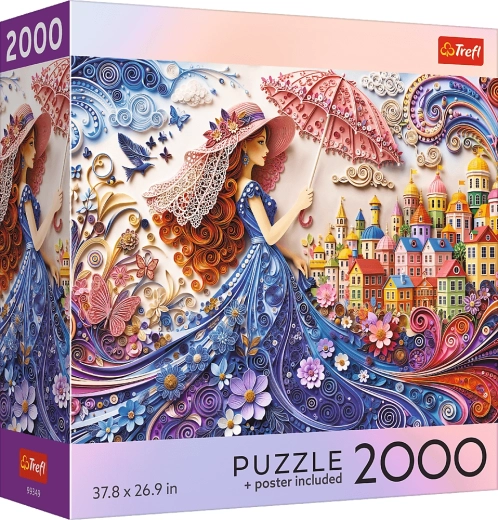 Trefl Puzzle USA Collection: Dama s sončnikom, 2000 delčkov