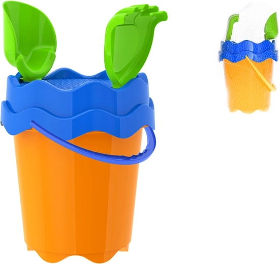 Komplet za pesek oranžen 17 cm