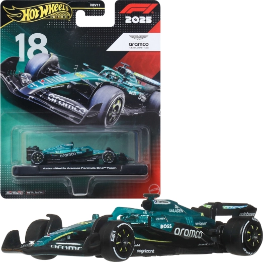Hot Wheels Premium Formula 1 Aston Martin Aramco Lance Stoll #18 - 1 kos