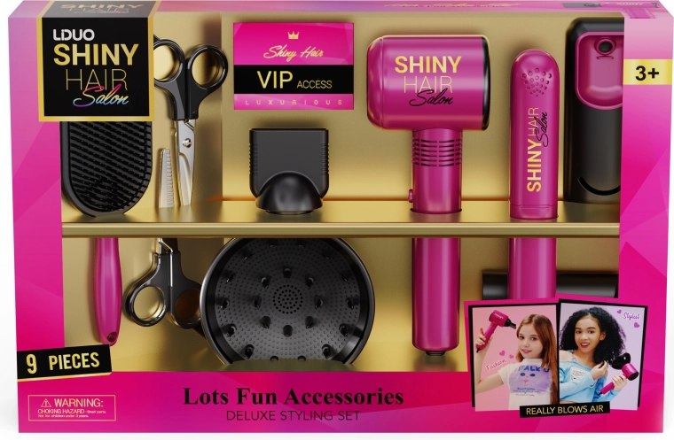Velik frizerski komplet za otroke, 9 kosov