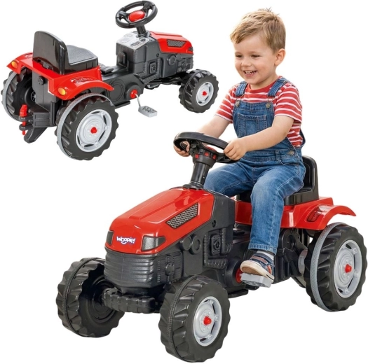 Woopie pedalni traktor Farmer GoTrac s tihimi kolesi