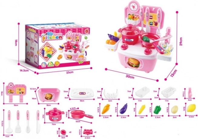 Mini kuhinja roza