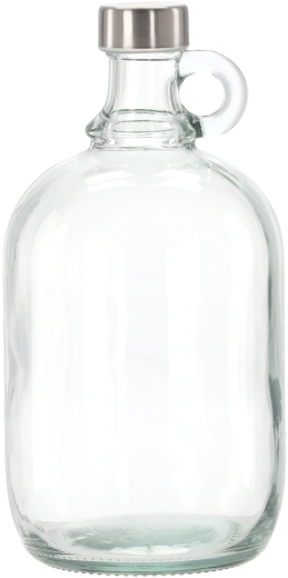 Stekleni galon z ušesom 2 l z kovinskim navojnim zapiralom