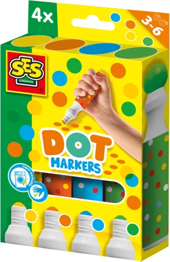 XXL Dot Markers for Kids – Set of 4 Washable Colors