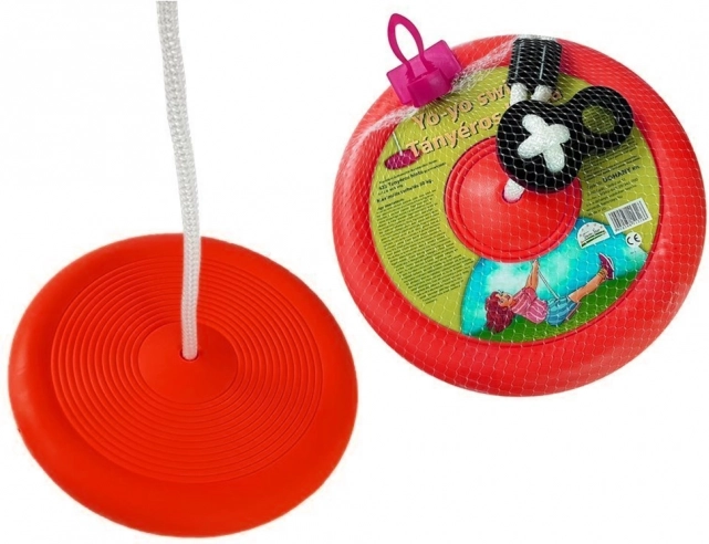 Okrogla krožna gugalnica za otroke – Rdeča