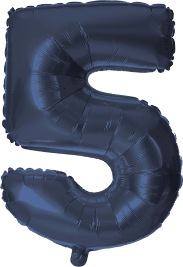 Folijski balon TORO številka 5, 30 cm, moder