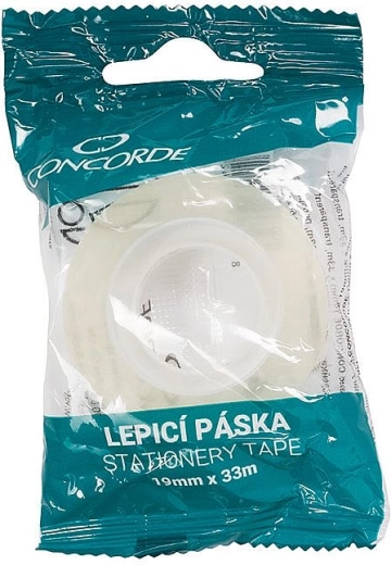Lepilni trak CONCORDE 19 mm × 33 m, prozoren