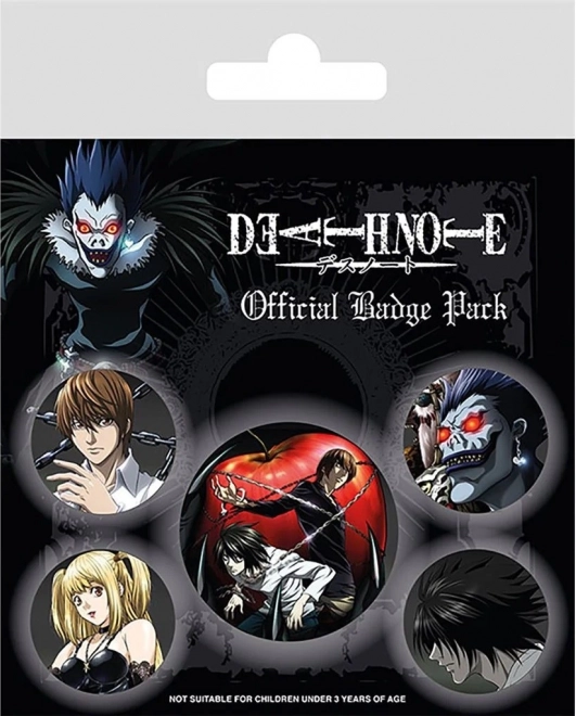 Set značk Death Note – 5 kosov