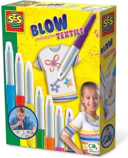 SES Creative pihalni flomastri za tekstil Blow-Airbrush