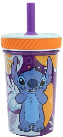 Varen otroški lonček s slamico Stitch – 1 kos