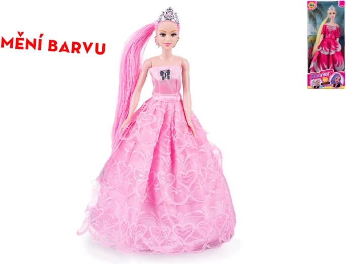 Princeskina punčka s spreminjajočo se barvo las 29 cm