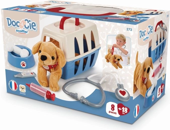 Kovček za malega veterinarja s kužkom