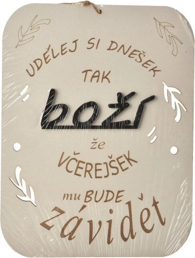 Lesena motivacijska tabla »Naredi si današnji dan« 21 × 27 cm