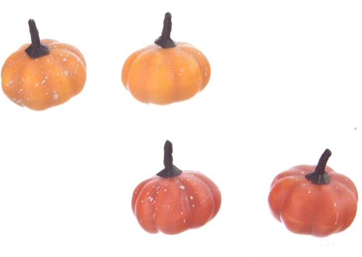 Dekorativne plastične bučke oranžne, 4 kos