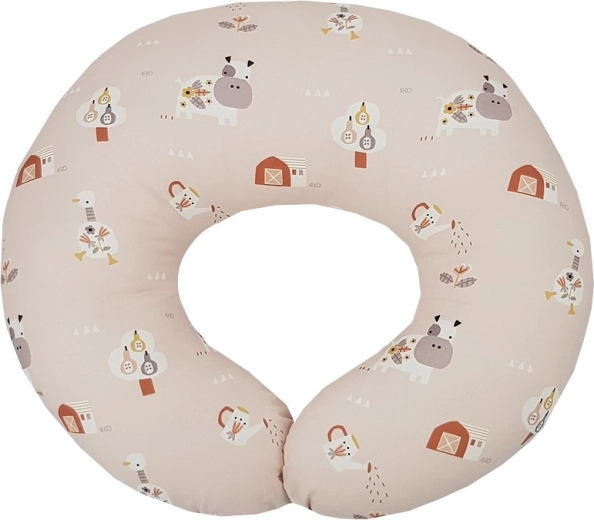 EKO mali blazina za dojenje Velvet My farm puder roza 60 × 60 cm