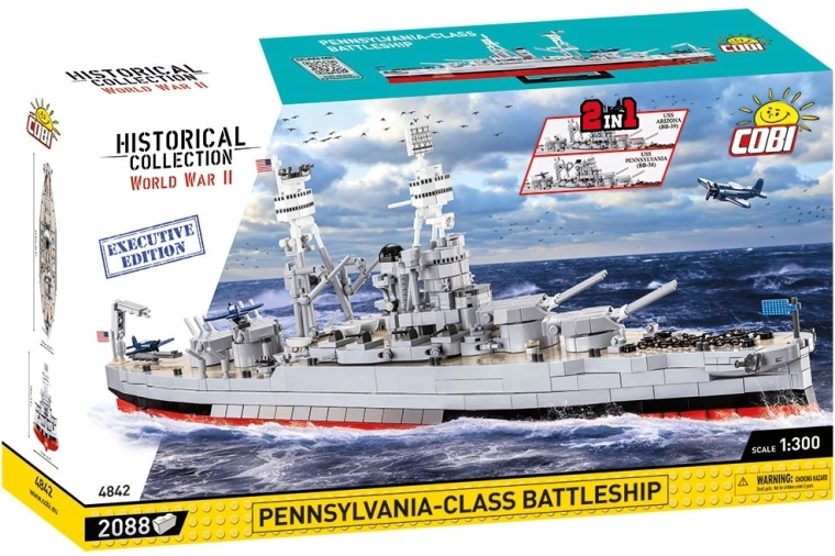 Cobi USS Arizona / USS Pennsylvania executive edition sestavljanka bojne ladje 2 v 1