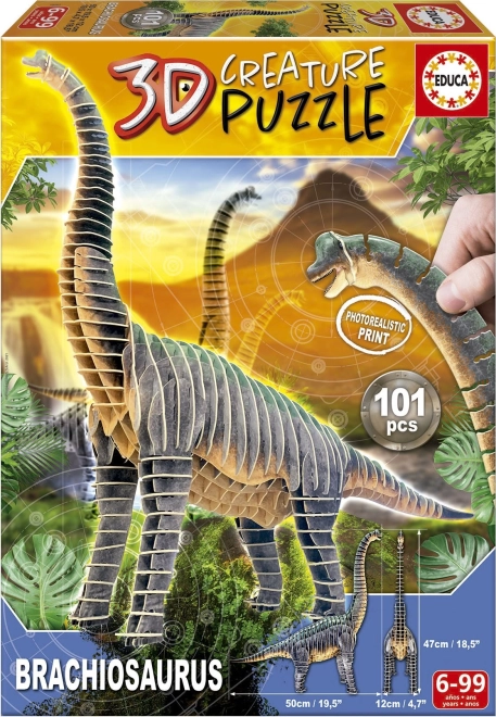 3D puzzle Brachiosaurus - 101 kosov