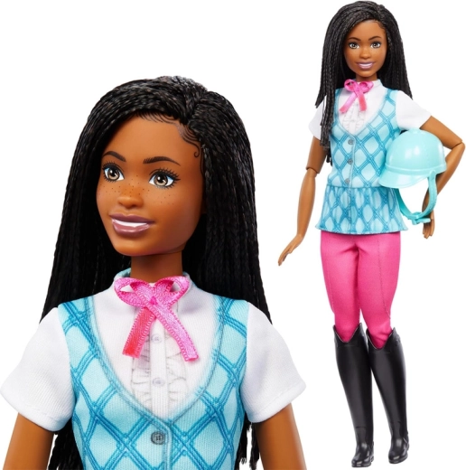 Mattel Barbie Mysteries jahalna punčka Brooklyn s čelado