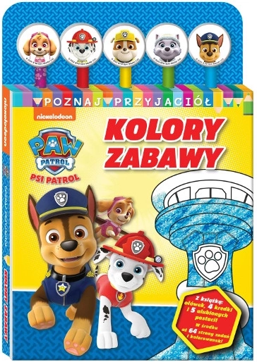 PAW PATROL Spoznaj prijatelje 1: Barve zabave – knjižica z nalepkami in kompletom barvic