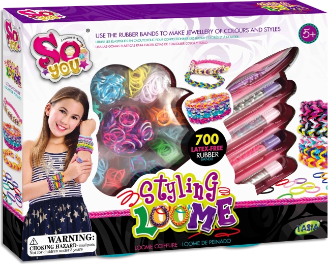 Tasia komplet za izdelavo zapestnic iz gumic brez lateksa – 700 kosov