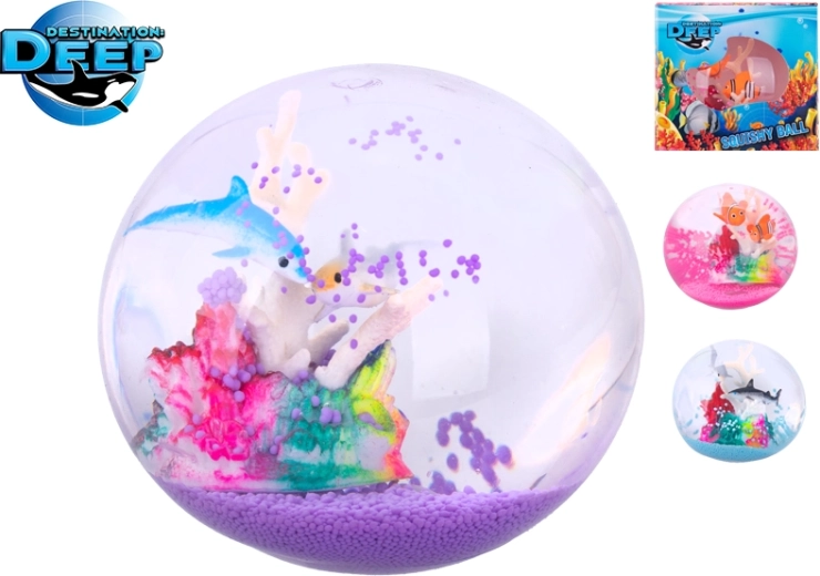 Raztegljiva antistresna žogica Destination Deep z morskimi motivi 9 cm