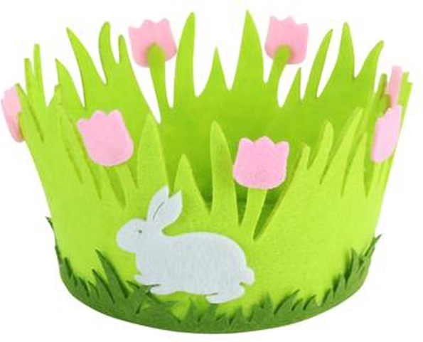 Filcana velikonočna košarica TORO 14 cm, mešani motivi