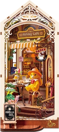 RoboTime 3D sestavljanka knjižno stojalo – počitniška kavarna