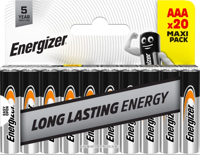 Energizer Everyday AAA alkalne baterije, 20 kos