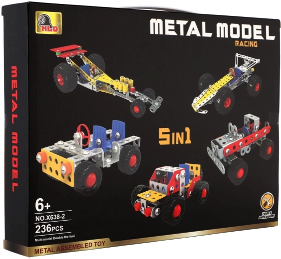 Kovinska sestavljanka 5v1 – avtomobili, 236 kosov