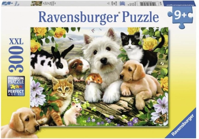 Ravensburger sestavljanka Happy Animal Buddies 300 koščkov