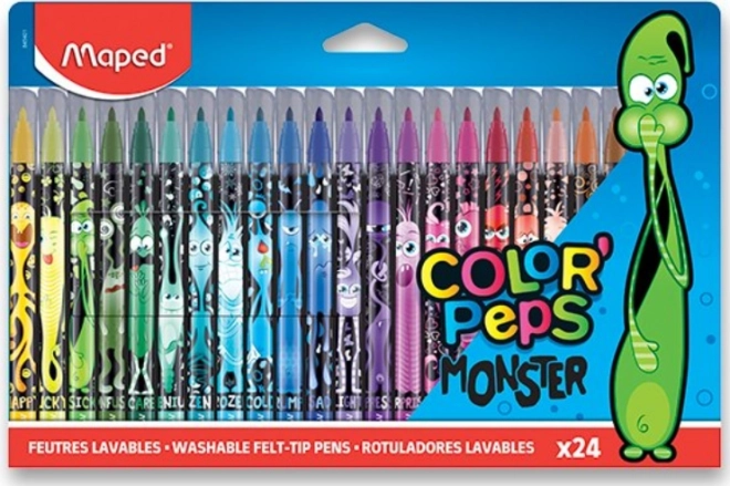 Maped flomastri Color'Peps Monster, 24 barv