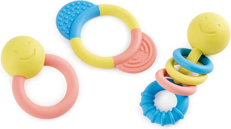 Hape Eco Baby komplet ropotuljic in grizal
