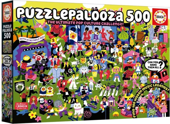 Educa Puzzlepalooza sestavljanka 500 kosov – glasbeni iskalni izziv
