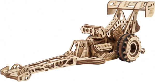 Ugears leseni mehanski model dragsterja