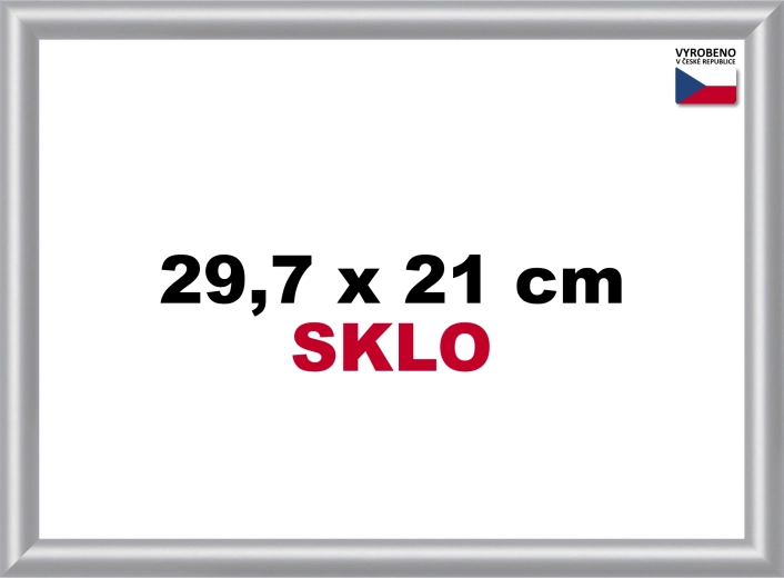 Plastičen srebrn okvir za A4