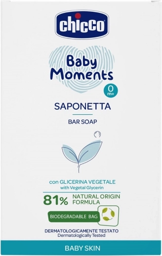 Chicco Baby Moments trdo milo za roke z rastlinskim glicerinom 100 g