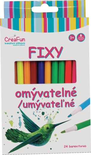 Pralni flomastri CREAFUN 24 barv