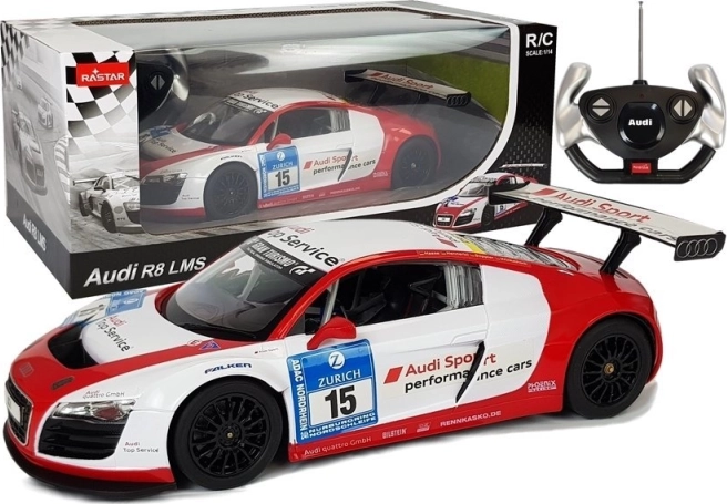 Rastar Audi R8 LMS daljinsko vodeni avto 1:14 belo-rdeče